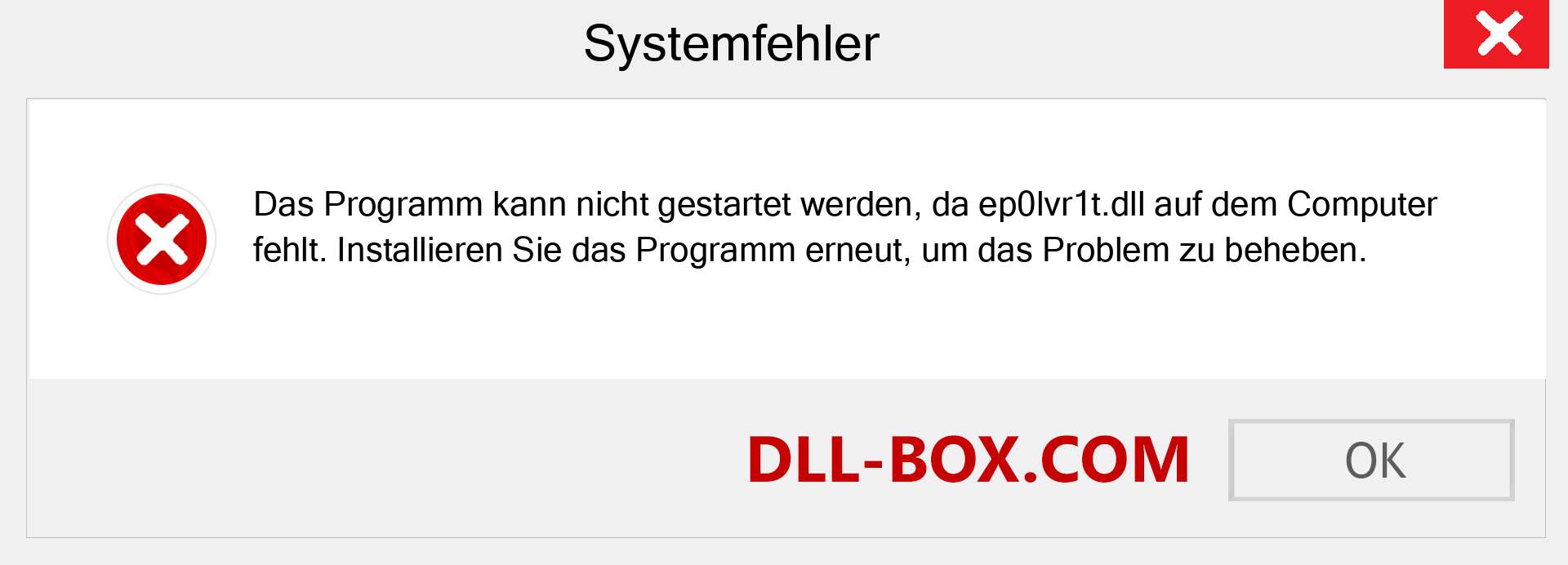 ep0lvr1t.dll-Datei fehlt?. Download für Windows 7, 8, 10 - Fix ep0lvr1t dll Missing Error unter Windows, Fotos, Bildern