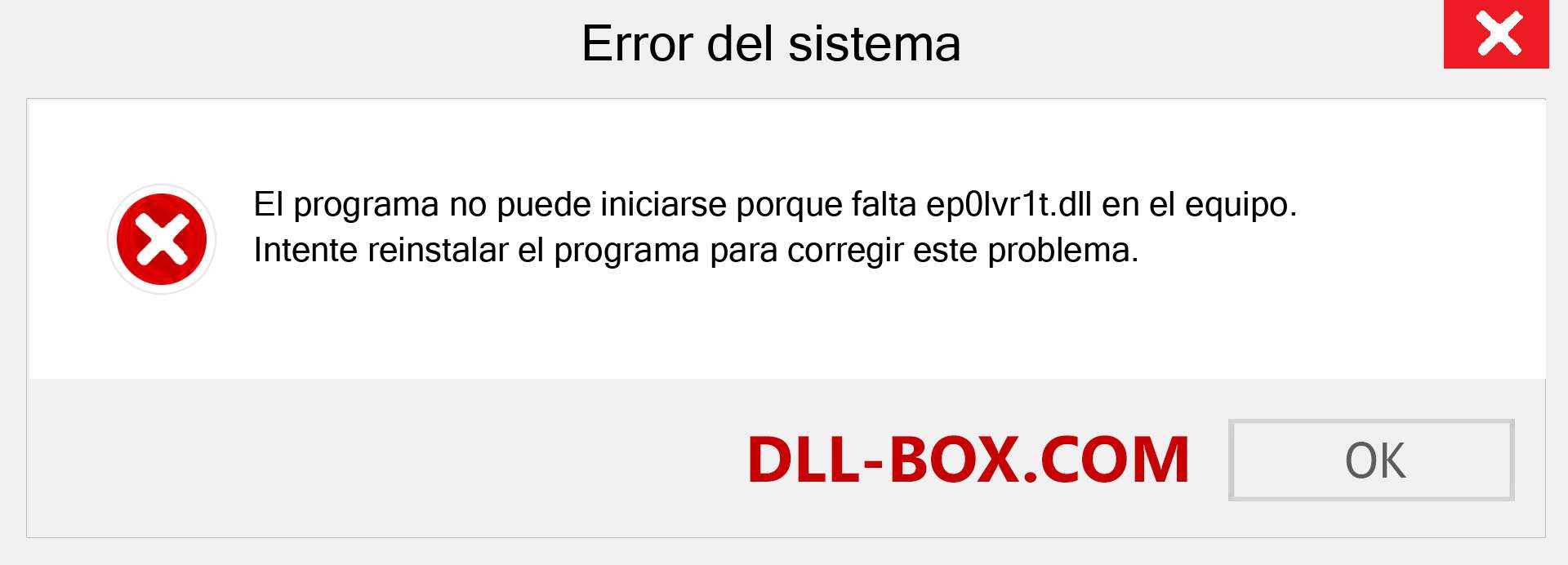 ¿Falta el archivo ep0lvr1t.dll ?. Descargar para Windows 7, 8, 10 - Corregir ep0lvr1t dll Missing Error en Windows, fotos, imágenes